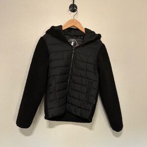 Save the Duck Youth Derik Black Hooded Puffer Jacket